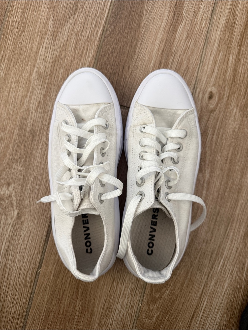 Converse White Low-Top Canvas Sneakers